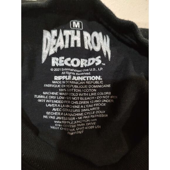Death Row Records Shirt Mens M Black Rap Label Tupac Snoop Dogg Tour Concert Tee - Picture 5 of 5